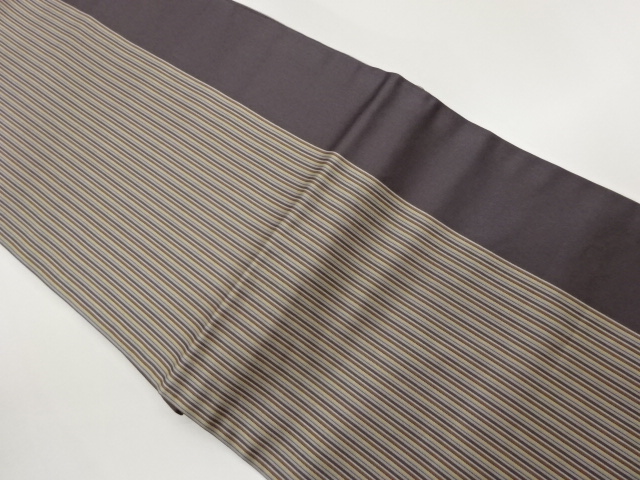 縞模様織出し名古屋帯